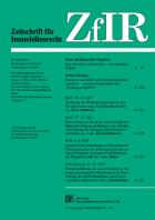 Zeitschrift für Immobilienrecht (ZfIR) 